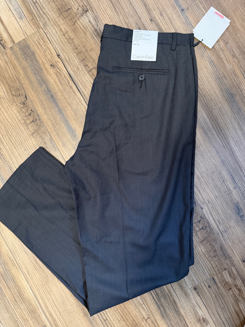 Calvin Klein Men's Dress Pants in Dark Charcoal/Black